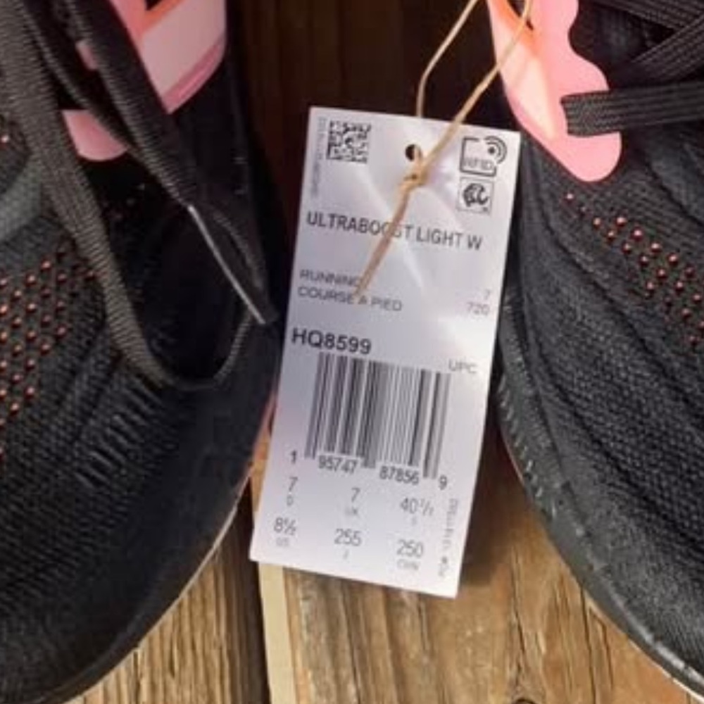 adidas Ultraboost Black with Neon Pink and Orange Accents - Picture 6 of 6